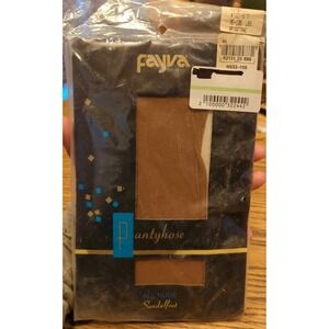 New Vintage FAYVA Pantyhose All Nude Sandal Foot Beige Tone Size A